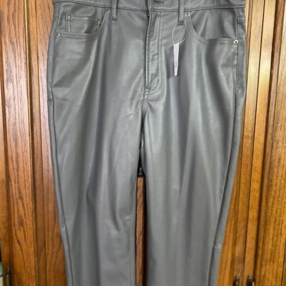 NWT GAP Leather Pants Dove Gray Size 10R Orig. $89.95 - Picture 3 of 9